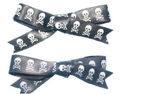 Skull and Crossbones Hair Clips (Various Colours)