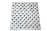 Square White Skull and Crossbones Bandana