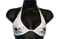 White Skull and Crossbone Print Bikini